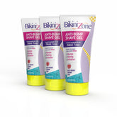 Bikini Zone anti-bump gel bottle ready for sensitive-area shaving.