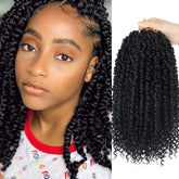 Bileaf passion twist crochet hair 12inch ombre 1B for easy everyday styling.