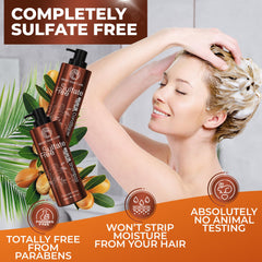 BINGO HAIR CARE argan oil hair close-up with nourished shine