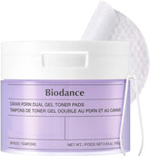 BIODANCE tub front view showing product packaging and 60 pads, clear convenience