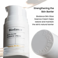 BIODANCE close-up applying cream to cheek for visible hydration and fast absorbency