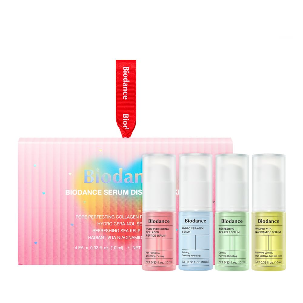 BIODANCE front packaging discovery set showing four mini serums and convenience