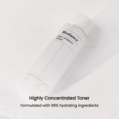 BIODANCE hand applying toner to skin demonstrating fast absorption benefit