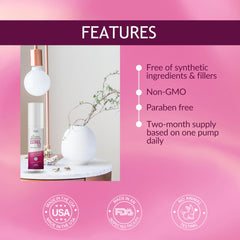 BIOLABS PRO Estri Cream bottle closeup highlights soothing botanicals for radiant skin.