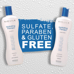 BioSilk Hydrating Therapy Quinoa moisture graphic showing hydration retention