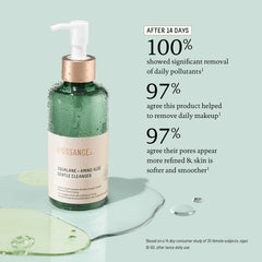BIOSSANCE Aloe Vera soothing cleanser close-up highlighting calm skin effects.