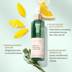 Biossance hydrated skin texture after wash showing lasting moisture from squalane.