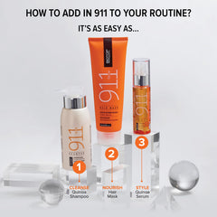 Biotop Professional 911 Quinoa Hair Mask castor and sunflower oils for revitalized shine.