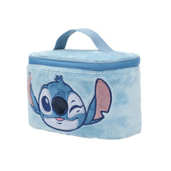 Bioworld Disney Stitch face beauty case with top handle for easy carrying.