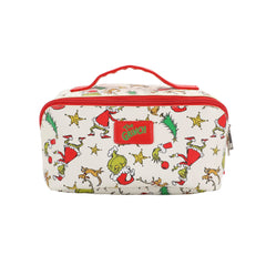 Bioworld The Grinch cosmetic bag all-over print design for festive Grinch style.