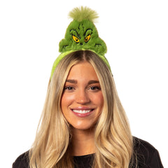 Bioworld Grinch headband velvet texture with embroidered highlights for authentic detail in cosplay