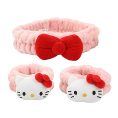 Bioworld Hello Kitty face towels pink set for daily skincare rituals.