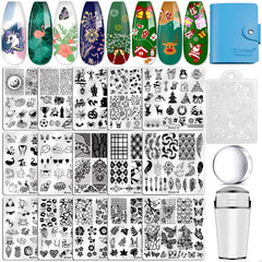 Biutee nail stamping plates set 15pcs shows diverse patterns for stylish nail art ideas