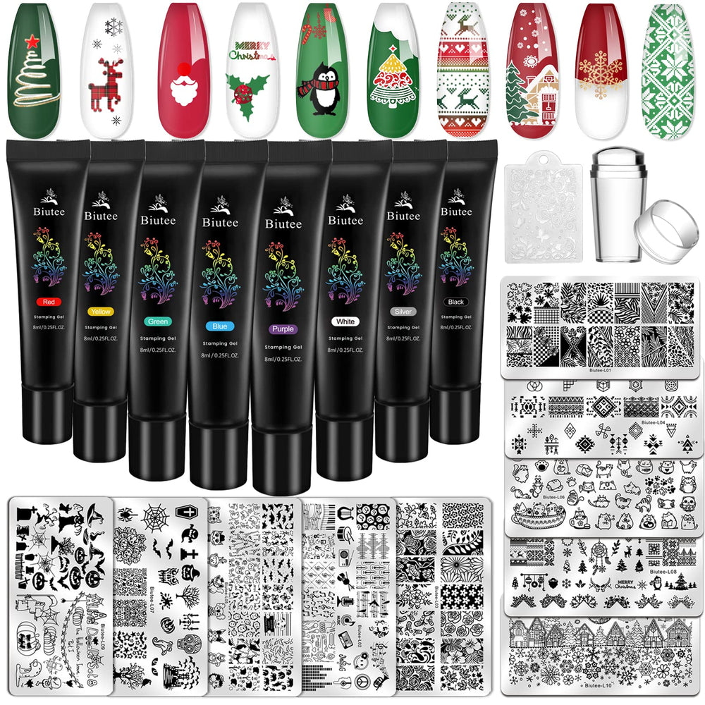 Biutee nail stamping plates set featuring durable steel and protected patterns for precise designs