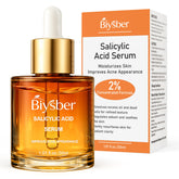 BIYSBER salicylic acid serum bottle highlights pore-refining treatment for oil control and smoother skin.