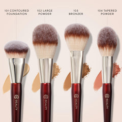 BK Beauty Essentials 103 Bronzer brush allows precise bronzer placement for warm definition.