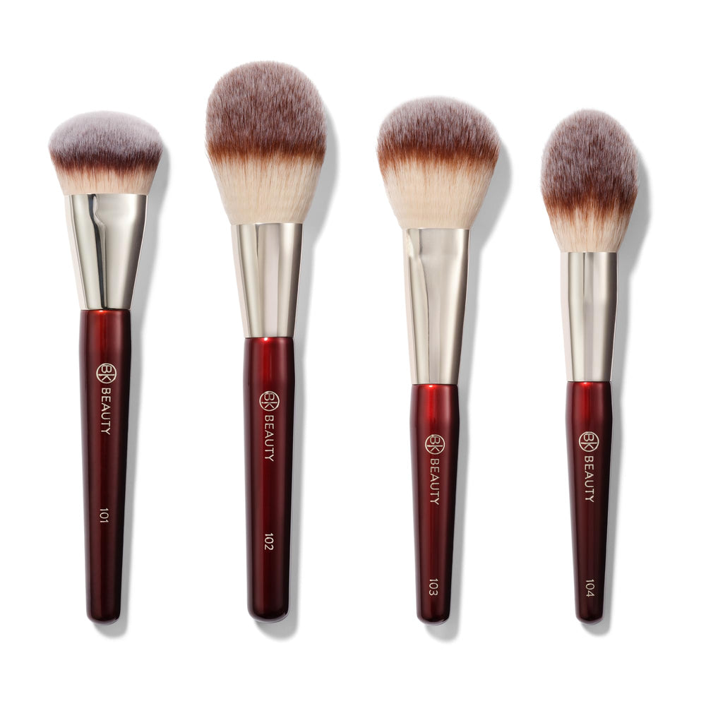 BK Beauty Essentials 4pc brush set collection with ultra-soft bristles for flawless makeup.