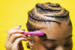 Black Panther Strong Diamond Edges applying gel on edges conveys smooth, long-lasting hold.