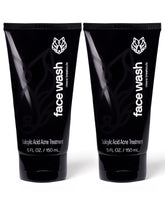 Black Wolf charcoal face wash bottle highlighting oil-control cleanser for daily use.