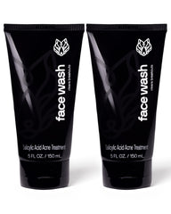 Black Wolf charcoal face wash bottle highlighting oil-control cleanser for daily use.