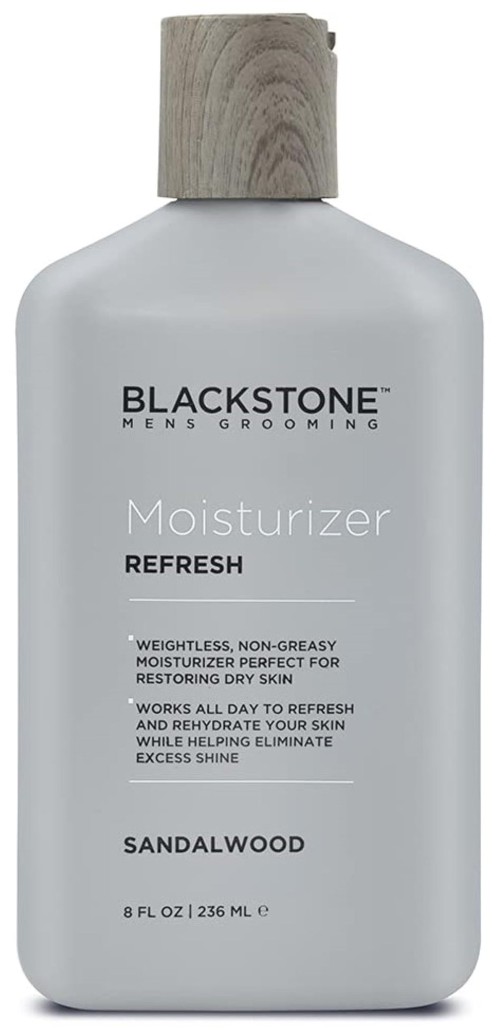 Blackstone Refresh Facial Moisturizer bottle highlights lightweight hydration for dry skin