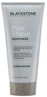 Blackstone post shave moisturizer balm-application delivers soothing cooling after shaving.