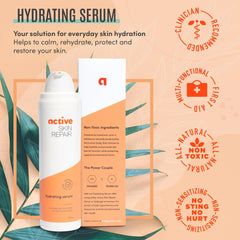 BLDG ACTIVE Hyaluronic Acid Serum texture close-up showing lightweight, fast absorption.