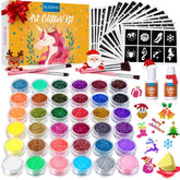 Bledras Glitter Tattoo Set packaging showcases vibrant colors for gifting