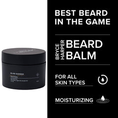 Blind Barber Bryce Harper balm in hands ready for styling and tame whiskers
