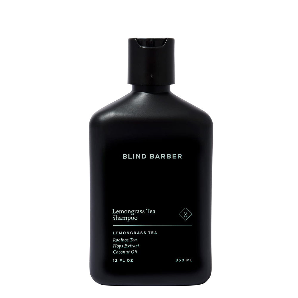 Blind Barber Lemongrass Tea Daily Clarifying Shampoo bottle for daily cleanse and refreshed scalp.