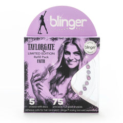 Blinger Faith crystal discs laid out for quick and easy hair adornment