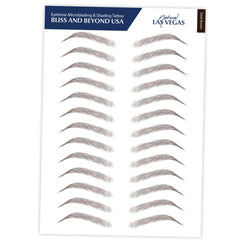 Bliss and Beyond USA waterproof eyebrow stickers in Las Vegas Dark Brown for daily wear.