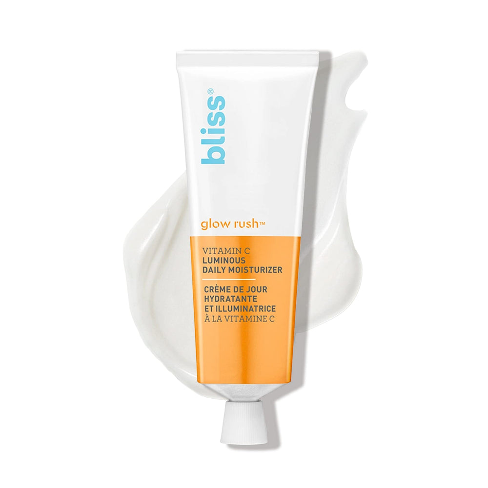 Bliss Glow Rush ultra-stable vitamin C bottle delivers brightening hydration