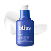 Bliss Glycolic PHAs Night Serum bottle shown in travel-friendly 1 oz size