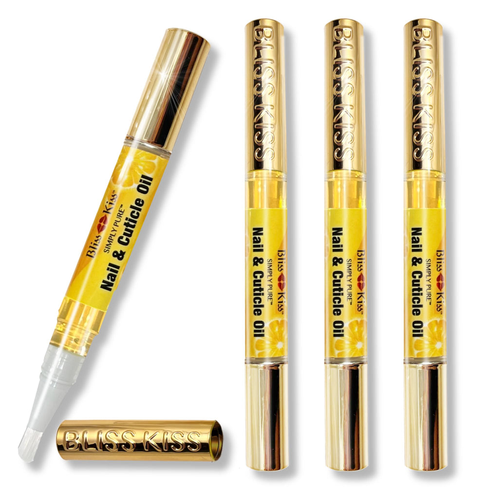 Bliss Kiss Crisp Fragrance Nail Oil Pen close-up for precise application.