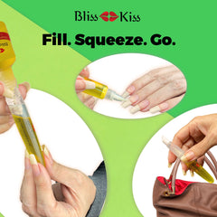 Bliss Kiss cuticle proximal nail fold pusher tool aiding gentle prep.