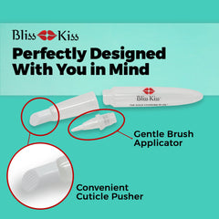 Bliss Kiss cuticle oil pen brush applying oil precisely without spills.
