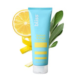 Bliss Lemon and Sage Body Butter jar closeup highlighting rich moisture for dry skin.