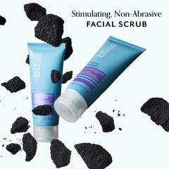 Bliss Micro Magic Scrub kaolin clay close-up showing purifying action on pores