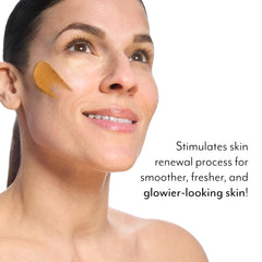 Bliss Pumpkin Powerhouse mask being applied during a quick at-home routine