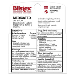 Blistex Medicated Lip Balm with SPF 15 provides sun protection during outdoor activities.