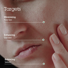 BLITHE Targeted Pore Serum pump dispenses product for daily use.