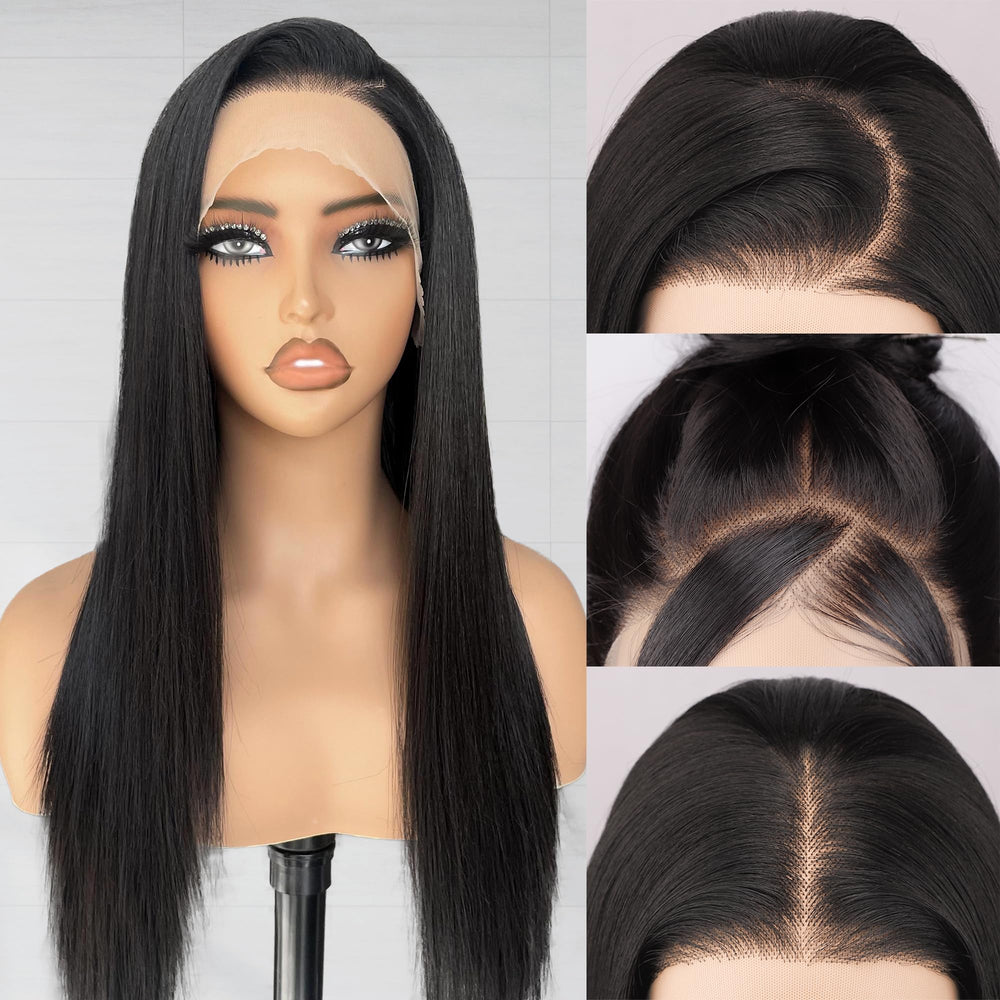 BLL synthetic lace front wig with 13x4 pre-plucked hairline for natural look
