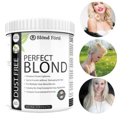 Creamy lightener dispense from Blond Forte Perfect Blond for smooth application