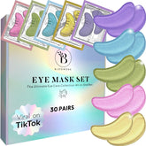 Bloomora Variety Under Eye Patches box front showcases six formulas for refreshed eyes