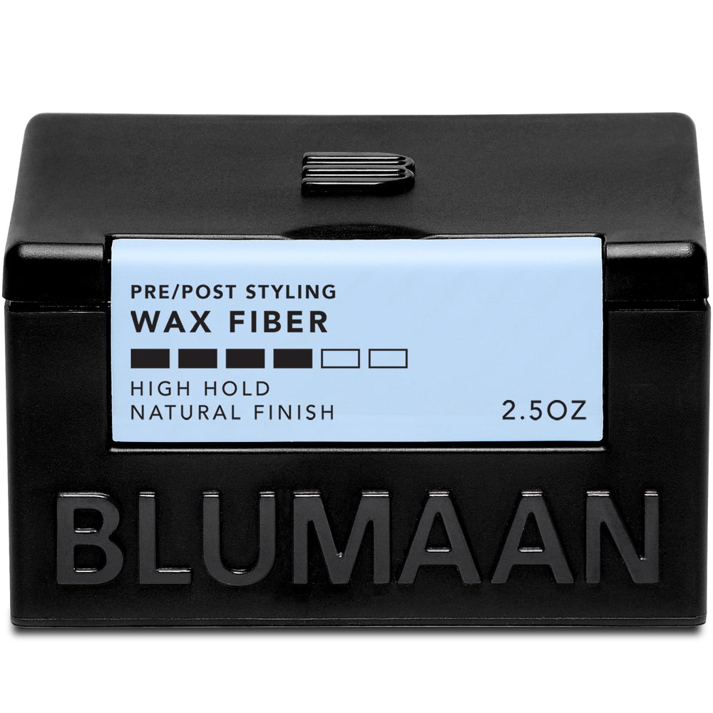 BluMaan Meraki Wax Fiber jar closeup highlights natural matte finish
