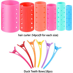 Blulu colorful duckbill clips secure curls during drying