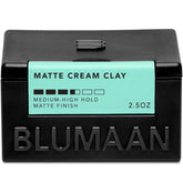 BluMaan Matte Cream Clay jar close-up with natural matte finish