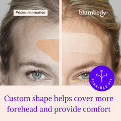 BLUMBODY forehead wrinkle patches for night use may smooth fine lines.