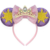 Bmobuo Princess Mouse Ears Headband with crown and star sequins for park and cosplay.